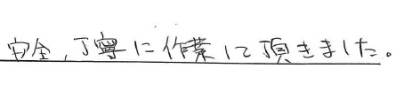 安全、丁寧に作業して頂きました。