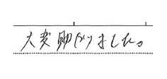 大変助かりました。
